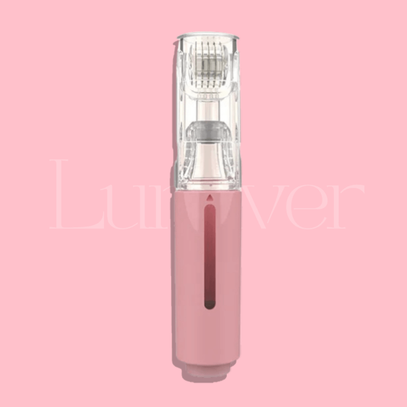 Lip Booster™ pink lip enhancement device for fuller and smoother lips.