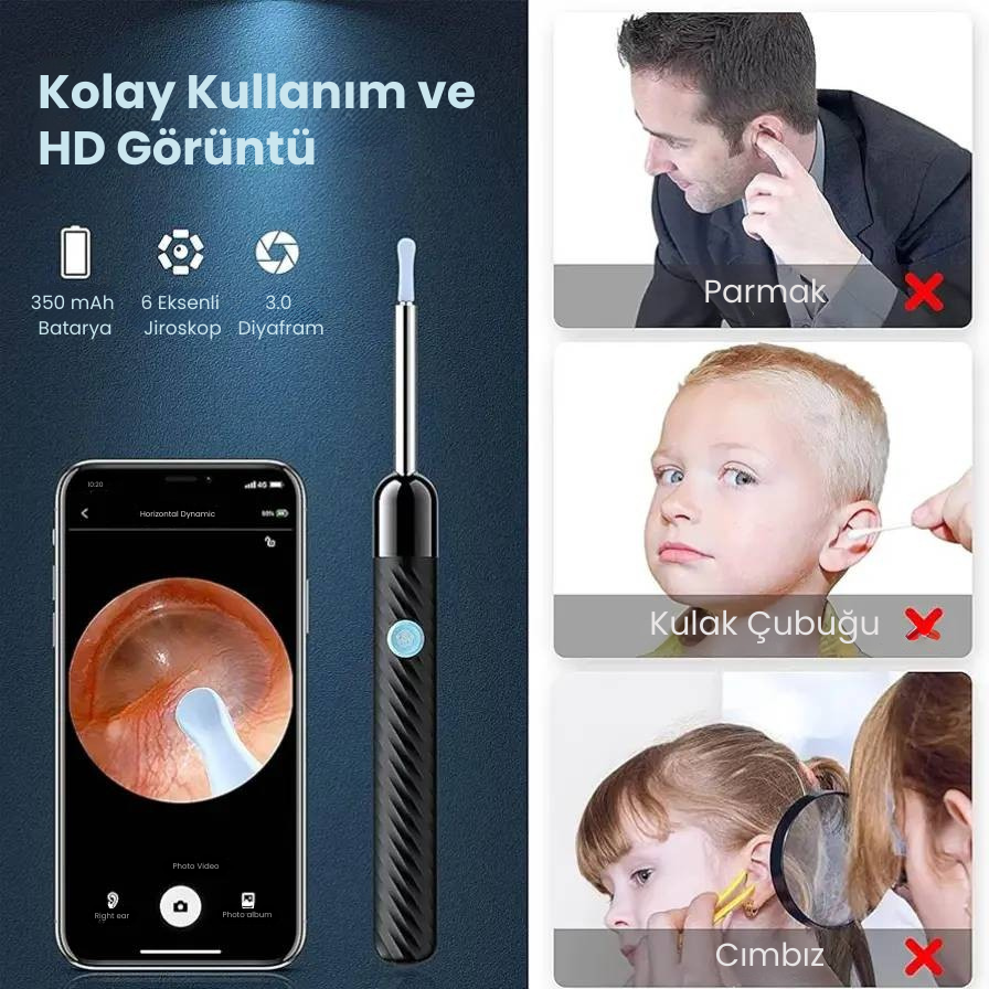 Lunaver™ Akıllı Kulak Temizleme Cihazı