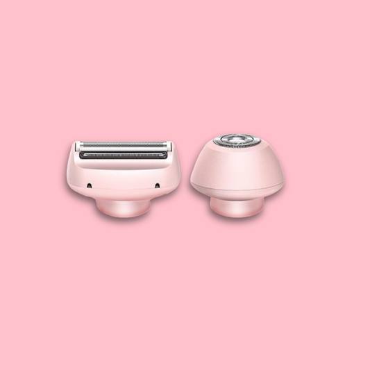 Lunaver™ Tıraş Makinesi Yedek Başlıkları - iki adet dayanıklı pembe başlık