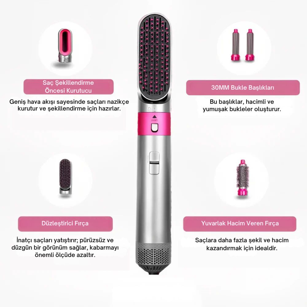 Lunaver™ 5'in 1 Saç Şekillendirme Seti